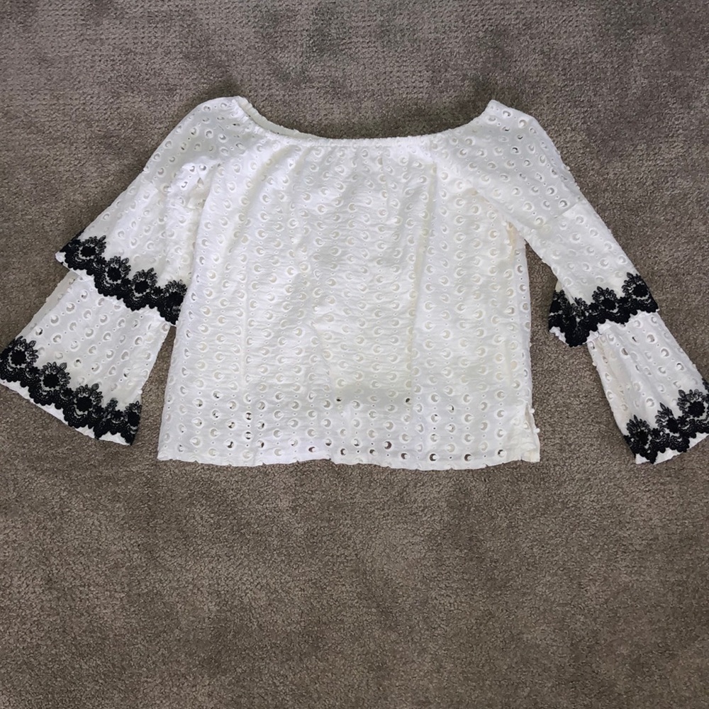 off the shoulder long sleeve top